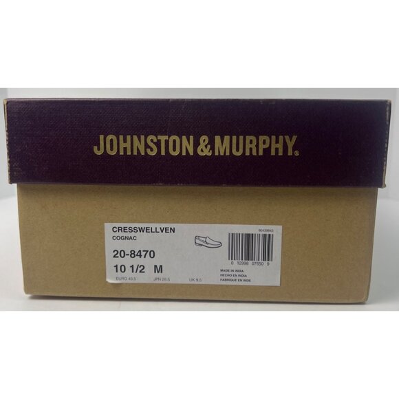 Johnston & Murphy Cresswell Venetian Mens Leather Loafers‎ 10.5M Cognac Slip-On main image 4